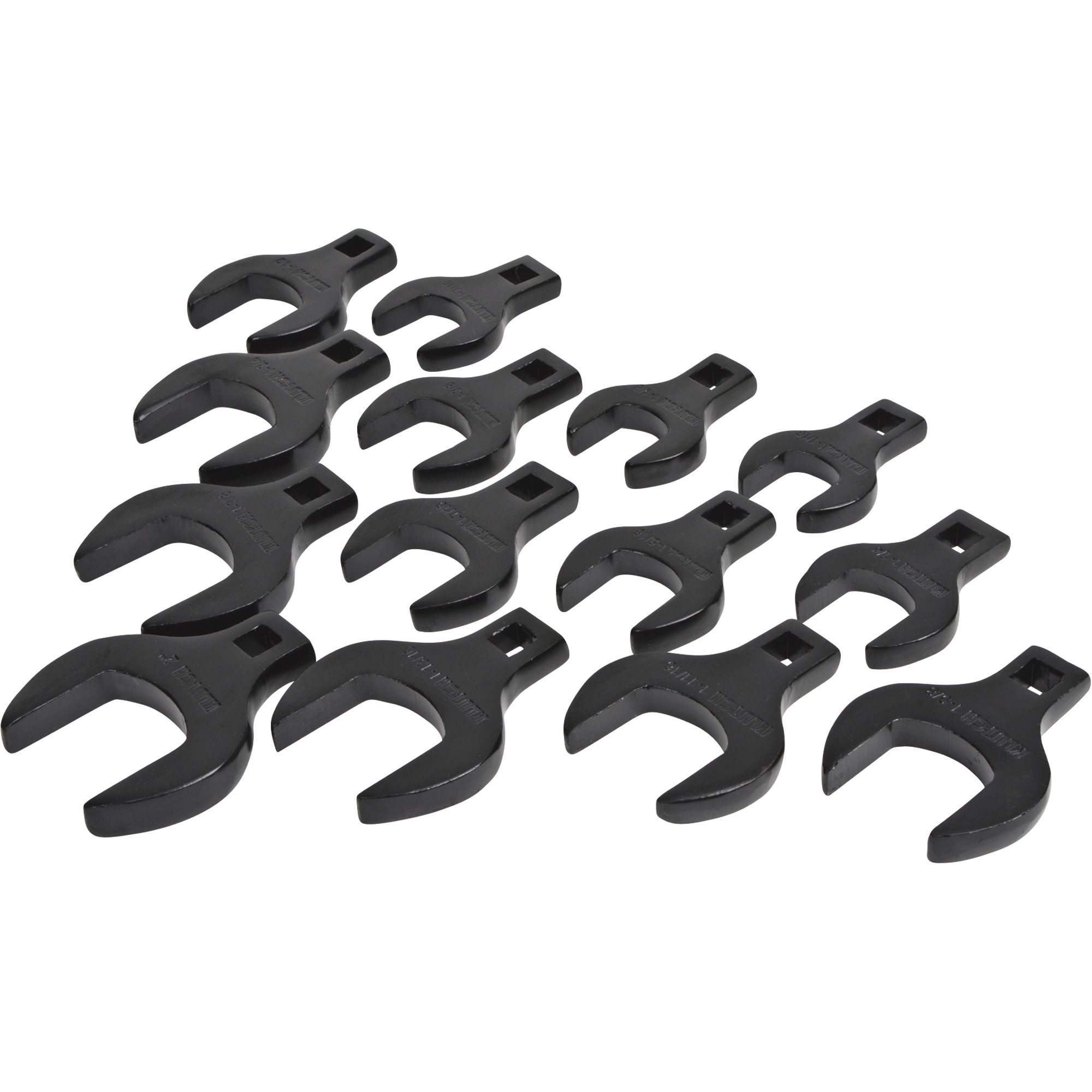 Klutch Jumbo SAE Crowfoot Wrench Set, 14-Pc.